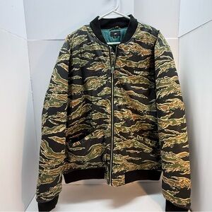 Obey Men's Tiger Stripe Bomber Jacket